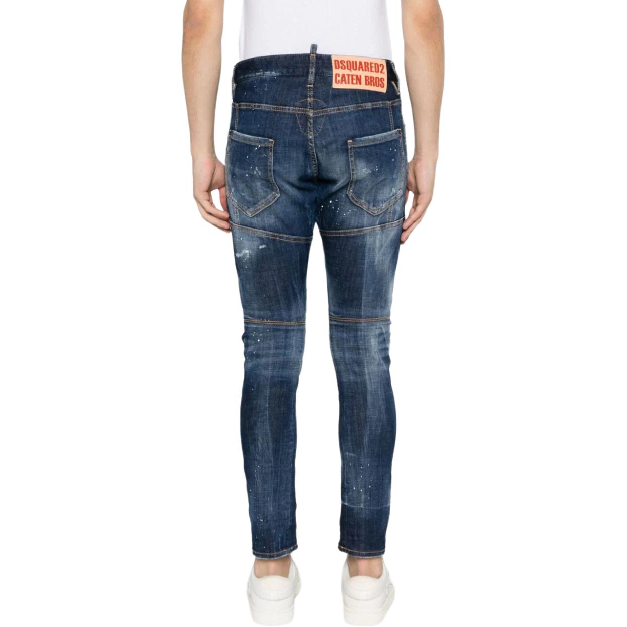 DSQUARED2 SS24 Distressed Slim Fit Blue Jeans for Men. S71LB1369S30342-470 圖 4