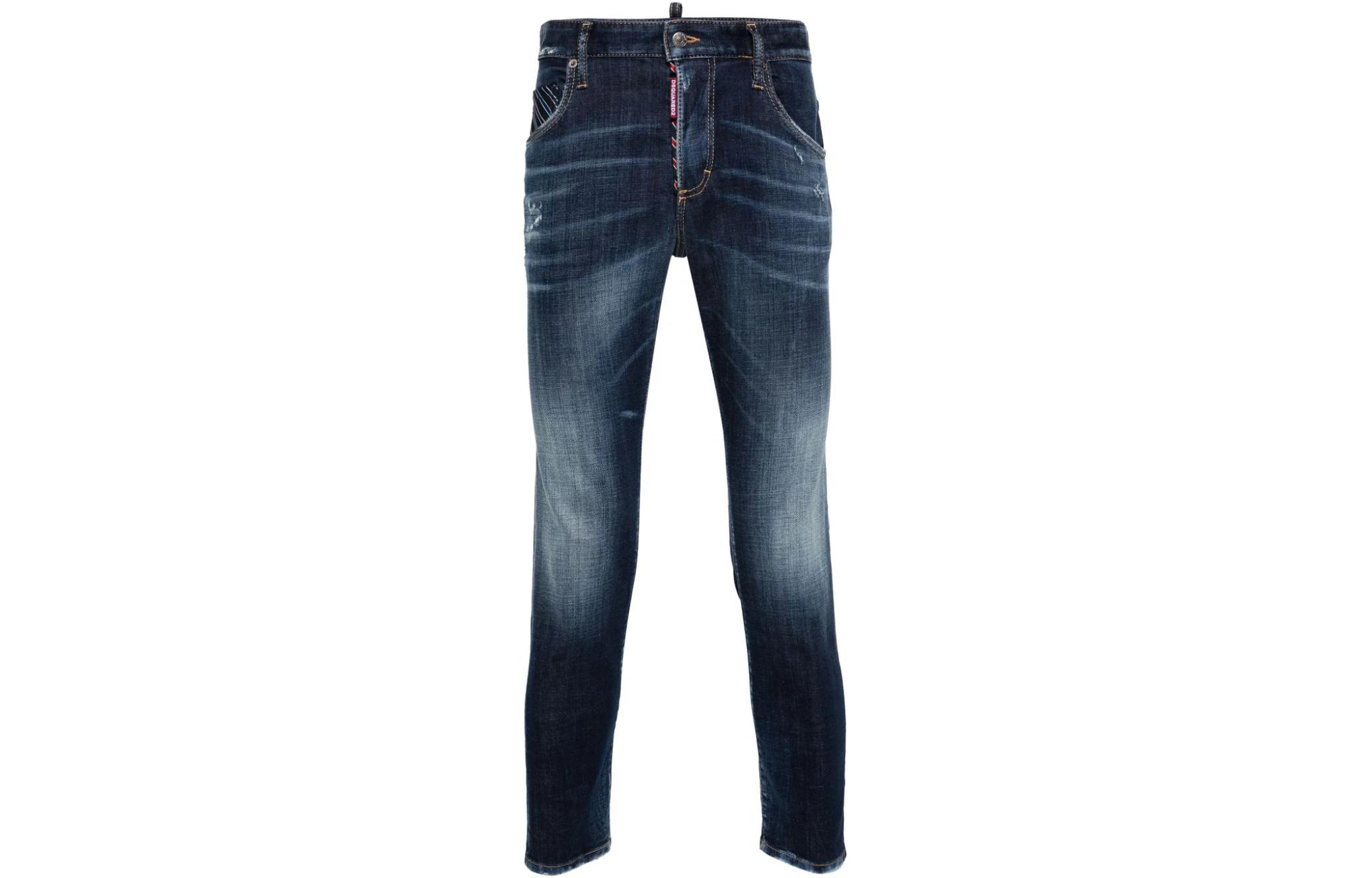 DSQUARED2 SS24 Distressed Slim Fit Button Mid-Rise Jeans Indigo  Denim. S71LB1402S30664-470 圖 2