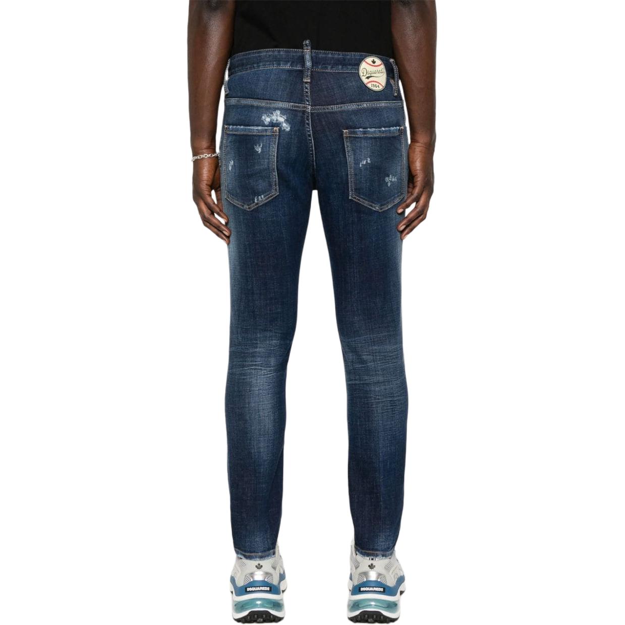 DSQUARED2 SS24 Distressed Slim Fit Button Mid-Rise Jeans Indigo  Denim. S71LB1402S30664-470 圖 4