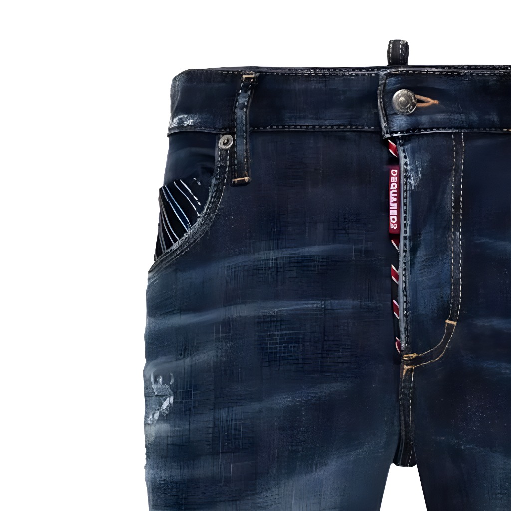 DSQUARED2 SS24 Distressed Slim Fit Button Mid-Rise Jeans Indigo  Denim. S71LB1402S30664-470 圖 6