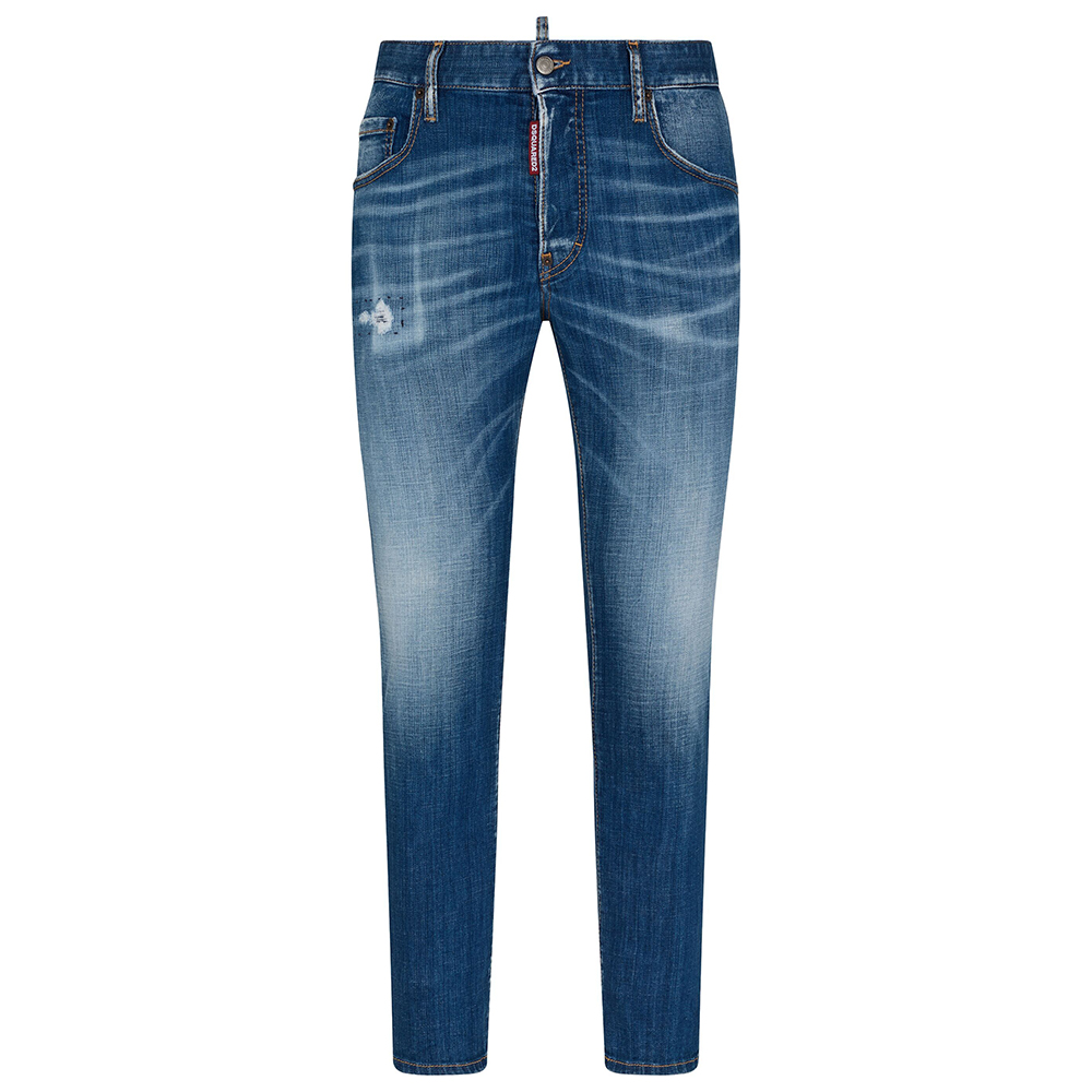 Buy DSQUARED2 SS24 復古低腰修身標誌牛仔褲 男款 靛藍色 S71LB1384S30342-470
