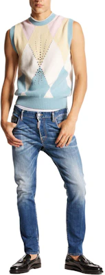 DSQUARED2 SS24 復古低腰修身標誌牛仔褲 男款 靛藍色 S71LB1384S30342-470 Shop DSQUARED2 SS24 復古低腰修身標誌牛仔褲 男款 靛藍色 S71LB1384S30342-470