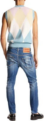 DSQUARED2 SS24 復古低腰修身標誌牛仔褲 男款 靛藍色 S71LB1384S30342-470 Purchase DSQUARED2 SS24 復古低腰修身標誌牛仔褲 男款 靛藍色 S71LB1384S30342-470