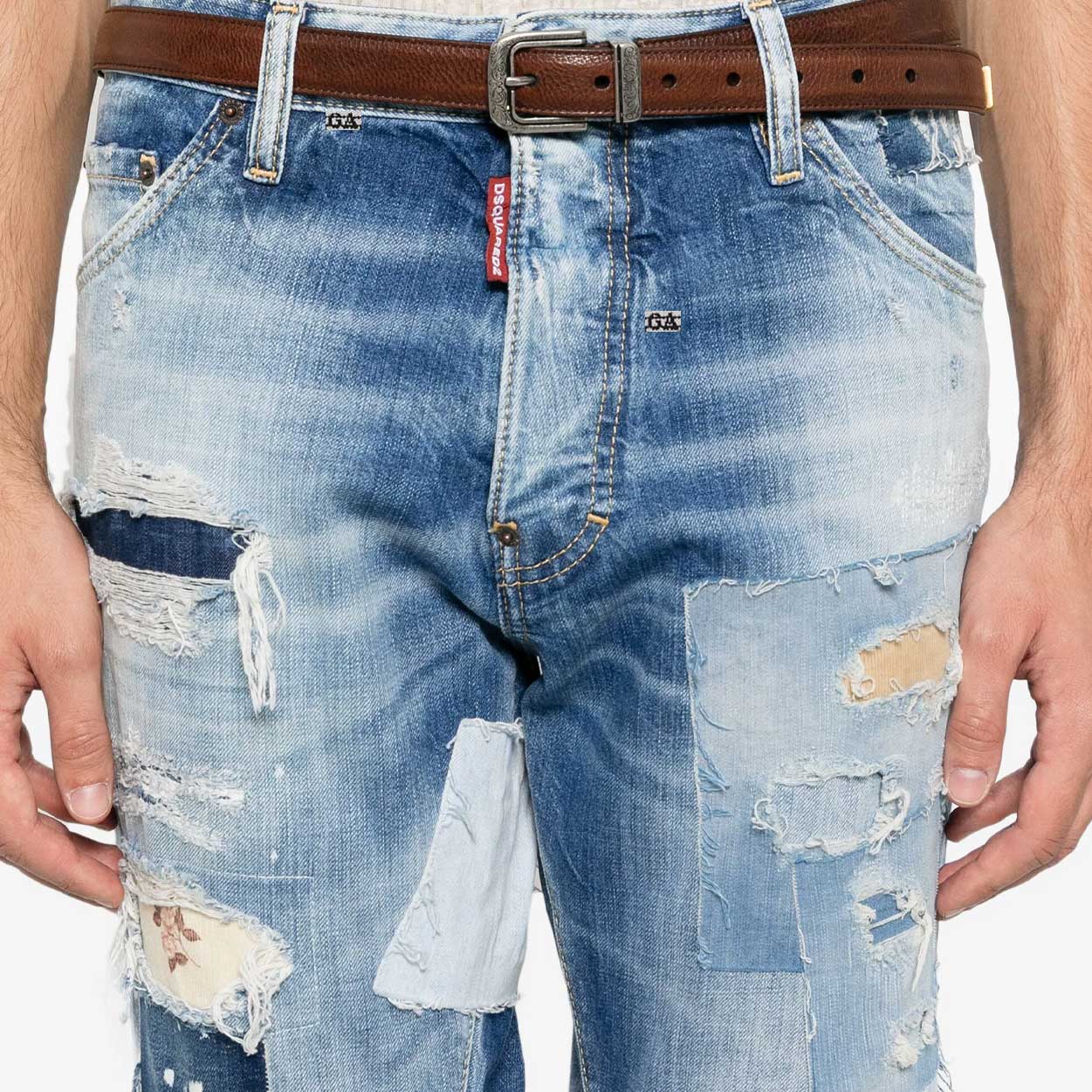 DSQUARED2 SS24 Distressed Slim Tapered Jeans Men’s Blue Denim. S71LB1503S30309-470 圖 6