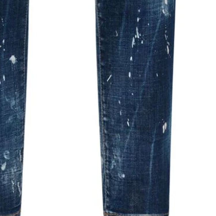 DSQUARED2 SS24 Distressed Splatter Slim Fit Indigo Denim Jeans for Men. S71LB1416S30342-470 圖 8