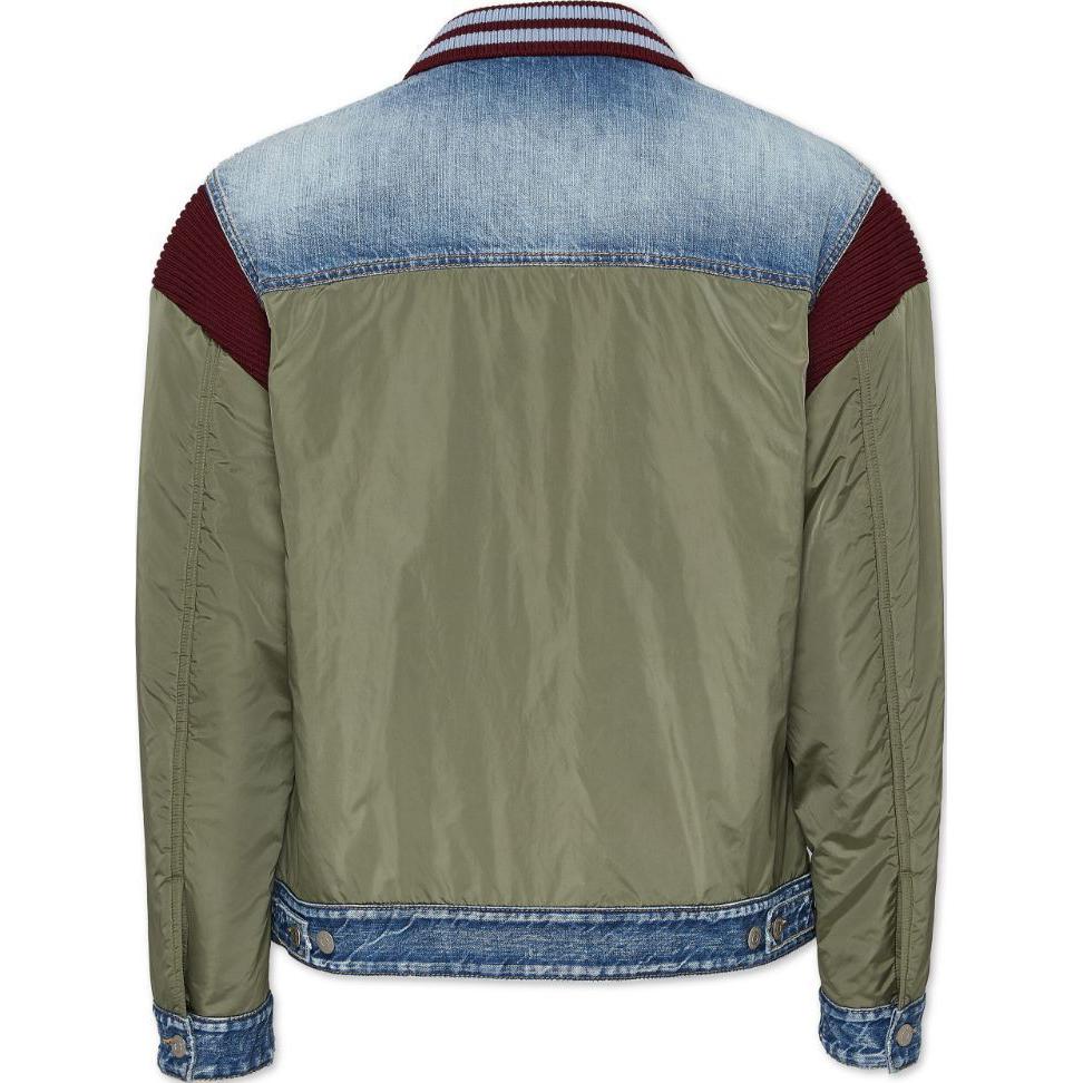 DSQUARED2 SS24 Green Patchwork Single-Breasted Casual Long-Sleeve Jacket Men. S74AM1514S49197-707 圖 3