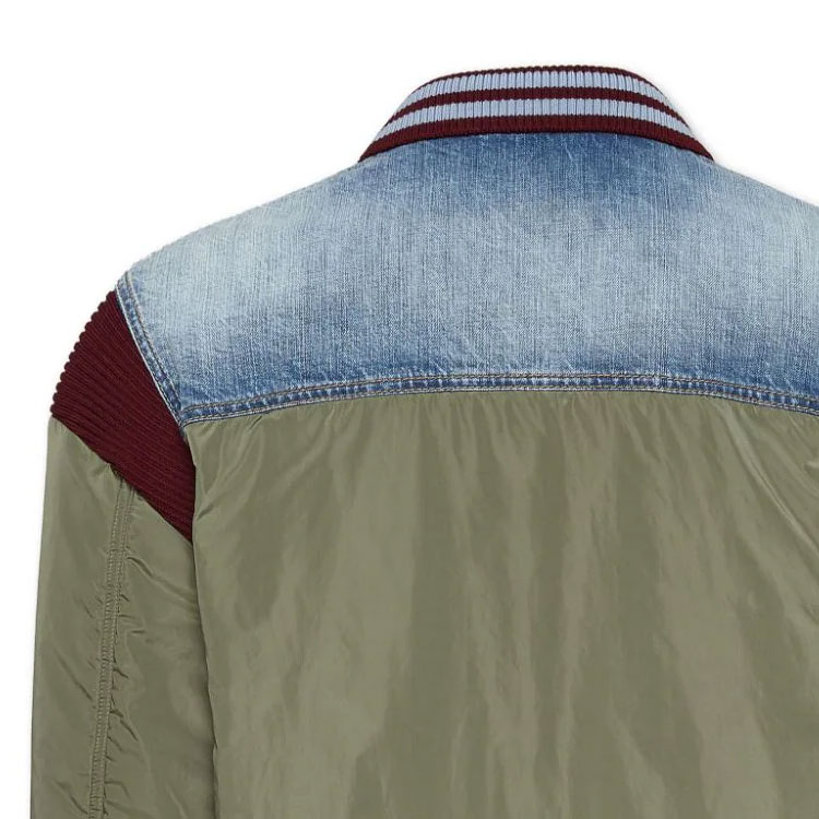 DSQUARED2 SS24 Green Patchwork Single-Breasted Casual Long-Sleeve Jacket Men. S74AM1514S49197-707 圖 6