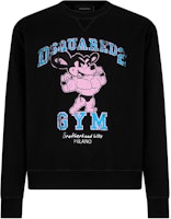 DSQUARED2 SS24 Gym Cool Fit Crewneck Sweatshirt Black Animal Print Pullover S74GU0759S25551-900 DSQUARED2 SS24 Gym Cool Fit Crewneck Sweatshirt Black Animal Print Pullover S74GU0759S25551-900