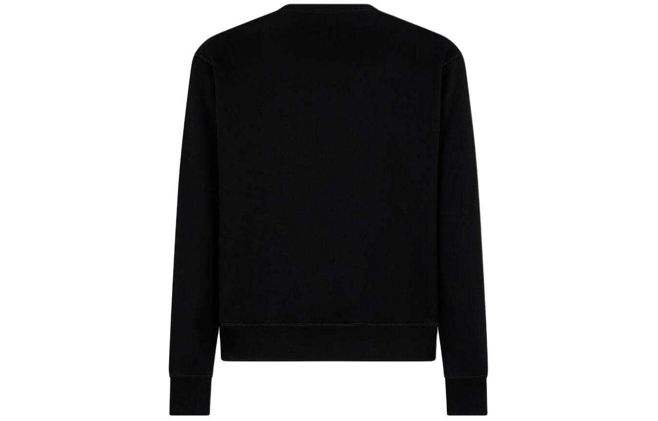 Lookbook DSQUARED2 SS24 健身宽松版型黑色动物印花圆领卫衣套头衫 S74GU0759S25551-900