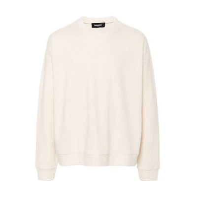 DSQUARED2 SS24 Ivory White Logo Crewneck Knit Sweater . S74GU0824D20024-101