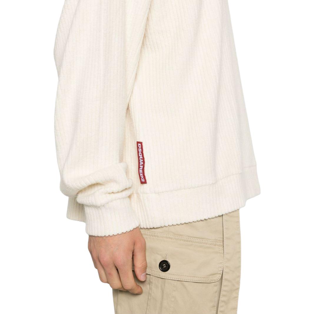 Purchase DSQUARED2 SS24 象牙白標誌針織圓領毛衣 S74GU0824D20024-101