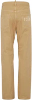 Lookbook Pantalones Casuales Beige DSQUARED2 SS24 Logo Straight-Fit para Hombre. S79KA0076D35106