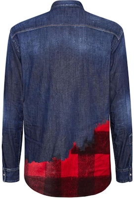 DSQUARED2 男裝 SS24 海軍藍格紋長袖襯衫. S74DM0850S30341-470 Lookbook DSQUARED2 男裝 SS24 海軍藍格紋長袖襯衫. S74DM0850S30341-470