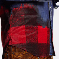 Details for DSQUARED2 SS24 Navy Blue Plaid Print Button-Up Long Sleeve Shirt Mens. S74DM0850S30341-470