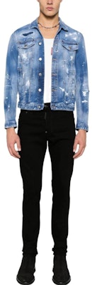 DSQUARED2 SS24 藍色油漆噴濺牛仔外套 長袖 S74AM1463S30789-470 Lookbook DSQUARED2 SS24 藍色油漆噴濺牛仔外套 長袖 S74AM1463S30789-470