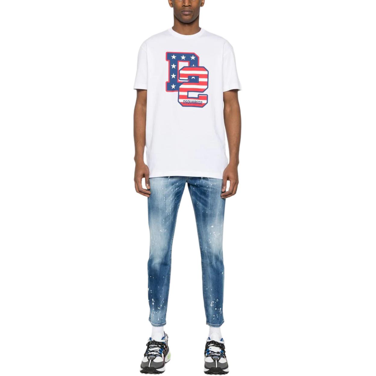 DSQUARED2 SS24 Paint-Splatter Low-Rise Slim Fit Jeans Men Mid Blue S71LB1391S30816-470 圖 3