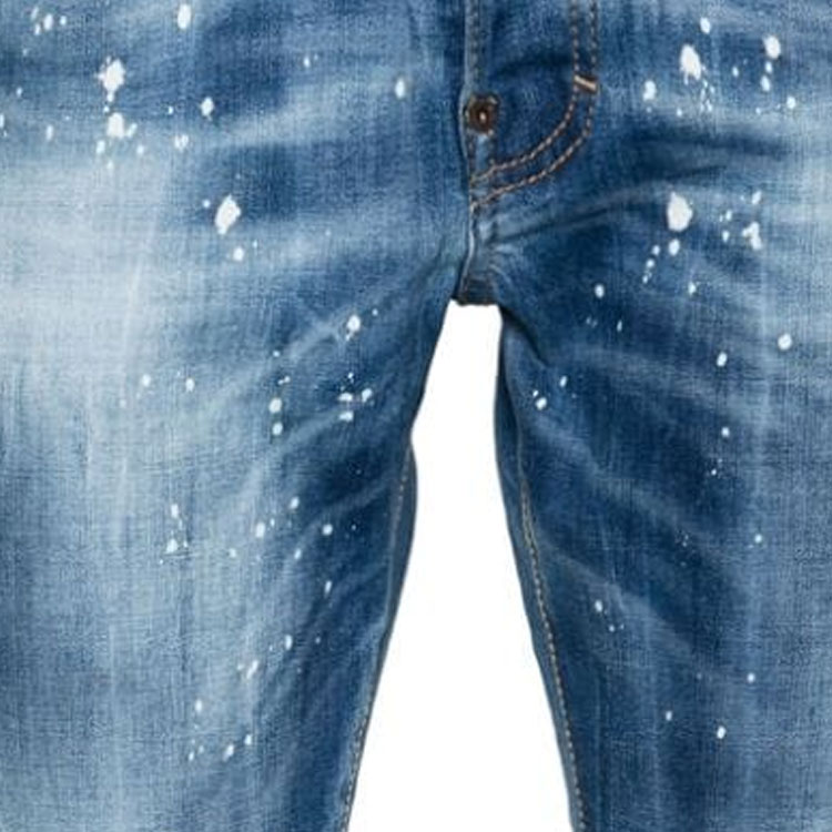 DSQUARED2 SS24 Paint-Splatter Low-Rise Slim Fit Jeans Men Mid Blue S71LB1391S30816-470 圖 8