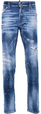 DSQUARED2 SS24 Paint Button Slim Fit Blue Jeans Men. S71LB1364S30872-470 Buy DSQUARED2 SS24 Paint Button Slim Fit Blue Jeans Men. S71LB1364S30872-470
