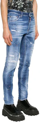DSQUARED2 SS24 Paint Button Slim Fit Blue Jeans Men. S71LB1364S30872-470 Purchase DSQUARED2 SS24 Paint Button Slim Fit Blue Jeans Men. S71LB1364S30872-470