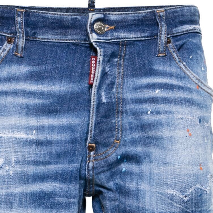 DSQUARED2 SS24 Paint Button Slim Fit Blue Jeans Men. S71LB1364S30872-470 圖 7