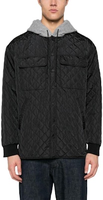 DSQUARED2 SS24 Jaket Hoodie Oversized Patchwork Quilted Hitam S74AM1461S78554-900 Lookbook DSQUARED2 SS24 Jaket Hoodie Oversized Patchwork Quilted Hitam S74AM1461S78554-900