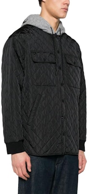 DSQUARED2 SS24 Jaket Hoodie Oversized Patchwork Quilted Hitam S74AM1461S78554-900 Shop DSQUARED2 SS24 Jaket Hoodie Oversized Patchwork Quilted Hitam S74AM1461S78554-900