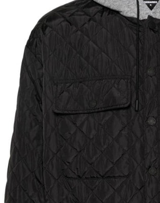 DSQUARED2 SS24 Jaket Hoodie Oversized Patchwork Quilted Hitam S74AM1461S78554-900 Sizing DSQUARED2 SS24 Jaket Hoodie Oversized Patchwork Quilted Hitam S74AM1461S78554-900