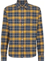 DSQUARED2 SS24 Plaid Collar Button-Up Long Sleeve Shirt Yellow Men S71DM0739D35132-002 DSQUARED2 SS24 Plaid Collar Button-Up Long Sleeve Shirt Yellow Men S71DM0739D35132-002