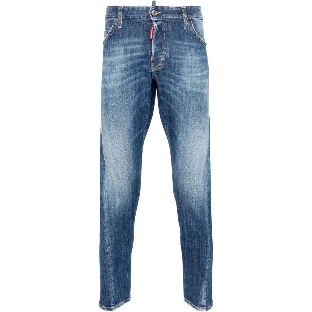 Order DSQUARED2 男士 SS24 修身破洞深藍牛仔褲 S74LB1573S30872-470