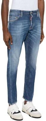 DSQUARED2 男士 SS24 修身破洞深藍牛仔褲 S74LB1573S30872-470 Purchase DSQUARED2 男士 SS24 修身破洞深藍牛仔褲 S74LB1573S30872-470