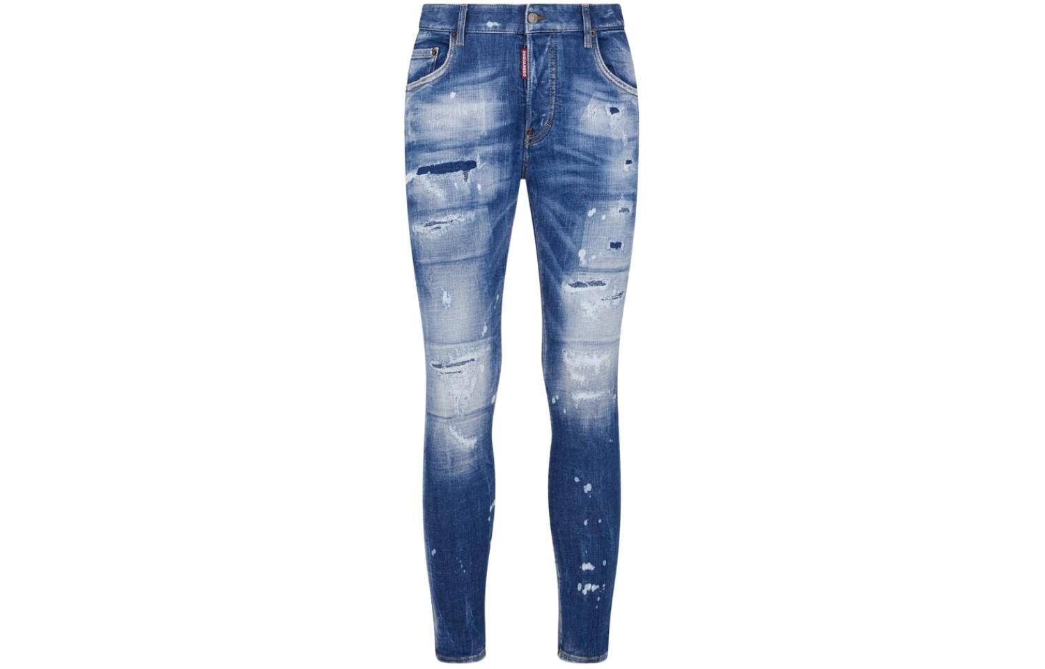 DSQUARED2 SS24 Slim Fit Distressed Zipper Jeans Men’s Blue S74LB1440S30872-470 圖 2