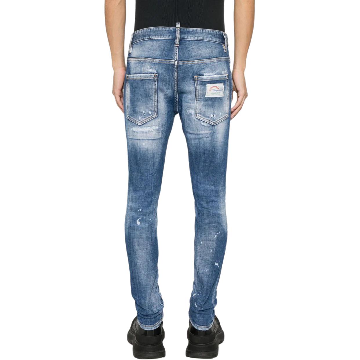 DSQUARED2 SS24 Slim Fit Distressed Zipper Jeans Men’s Blue S74LB1440S30872-470 圖 4