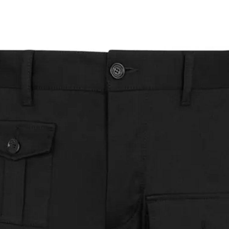 Shop DSQUARED2 SS24 Seluar Cargo Slim Fit Poket Lelaki Hitam S74KB0909S39021-900