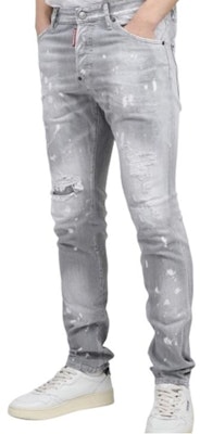 DSQUARED2 SS24 男士水洗做旧拉链口袋牛仔裤 浅灰色 S71LB1374S30260-852 Shop DSQUARED2 SS24 男士水洗做旧拉链口袋牛仔裤 浅灰色 S71LB1374S30260-852