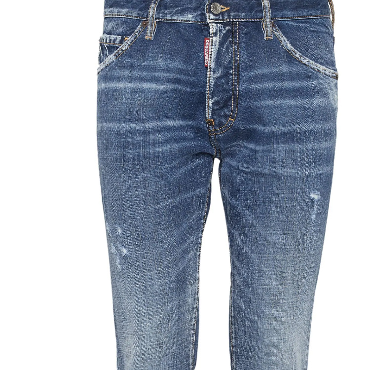DSQUARED2 SS24 Washed Logo Slim Fit Button Jeans Men’s Blue. S71LB1442S30309 圖 4