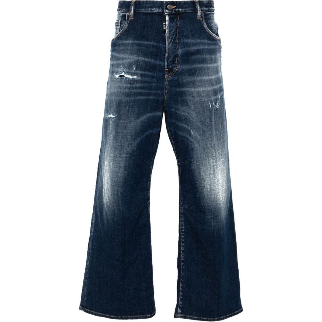 Order DSQUARED2 SS24 Jeans Pria Loose Straight Warna Indigo Terbaru S79LA0082S30664-470