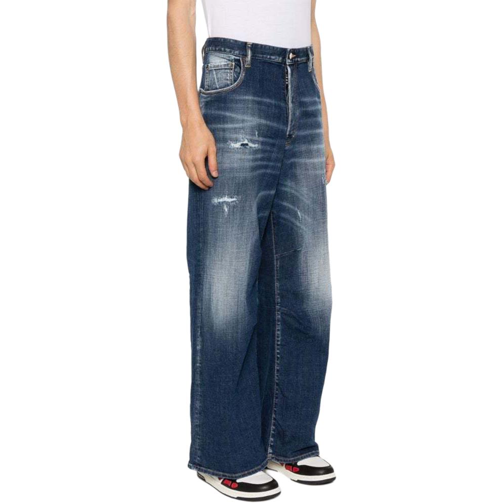 Lookbook DSQUARED2 SS24 Jeans Pria Loose Straight Warna Indigo Terbaru S79LA0082S30664-470