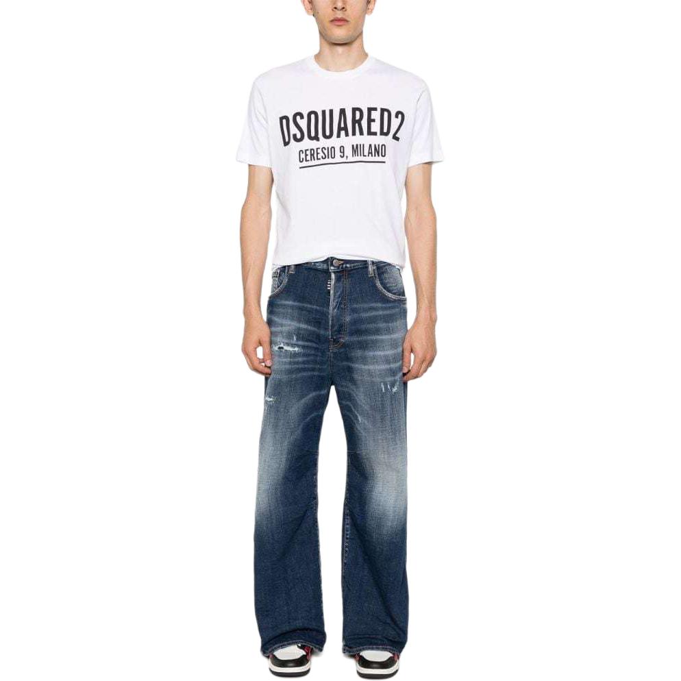 Shop DSQUARED2 SS24 Jeans Pria Loose Straight Warna Indigo Terbaru S79LA0082S30664-470