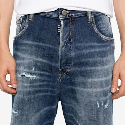 DSQUARED2 SS24 Jeans Pria Loose Straight Warna Indigo Terbaru S79LA0082S30664-470 Details for DSQUARED2 SS24 Jeans Pria Loose Straight Warna Indigo Terbaru S79LA0082S30664-470