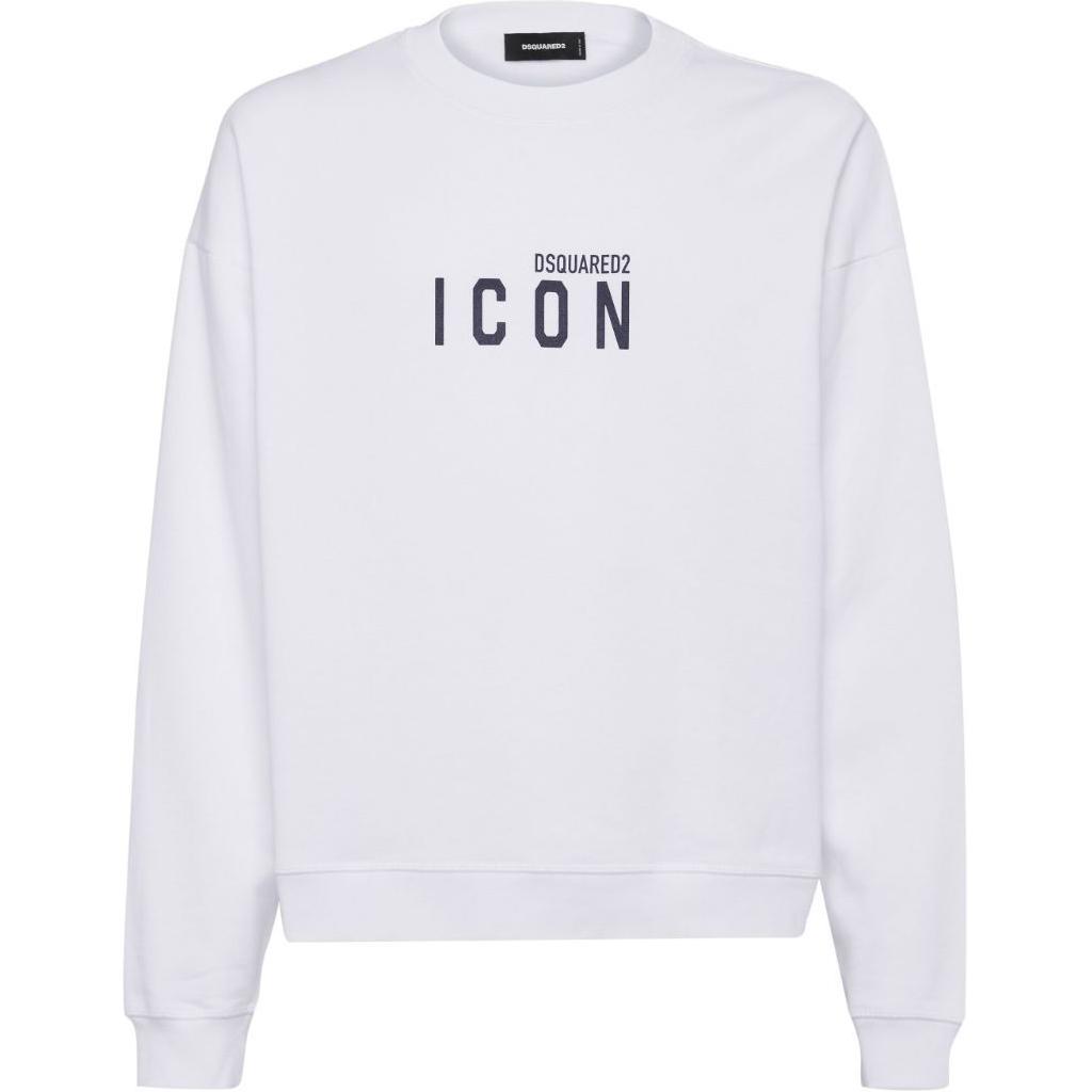 Dsquared2 SS24 White Crewneck Sweatshirt with Logo Print. S79GU0133S25516-100