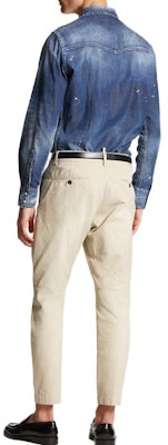 DSQUARED2 印章白色性感休閒直筒長褲 Chino 褲 S74KB0882S41794-806 Purchase DSQUARED2 印章白色性感休閒直筒長褲 Chino 褲 S74KB0882S41794-806