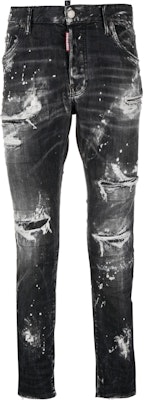 DSQUARED2 直筒破洞牛仔裤 黑色 S74LB1325S30503900 Buy DSQUARED2 直筒破洞牛仔裤 黑色 S74LB1325S30503900