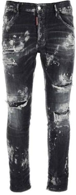 DSQUARED2 直筒破洞牛仔裤 黑色 S74LB1325S30503900 Order DSQUARED2 直筒破洞牛仔裤 黑色 S74LB1325S30503900