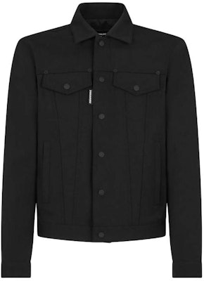 DSQUARED2 Jaket Denim Hitam Lelaki Lengan Panjang Gaya Pendek. S74AM1482S40320-900 Order DSQUARED2 Jaket Denim Hitam Lelaki Lengan Panjang Gaya Pendek. S74AM1482S40320-900