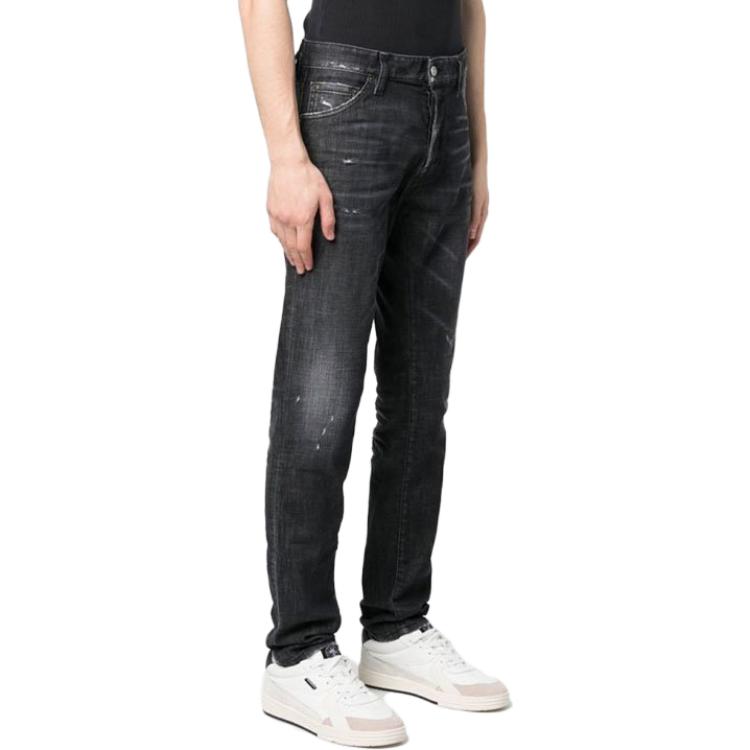 DSQUARED2 Washed Distressed Pocket Jeans Men’s Black. S71LB1139S30357-900 圖 5