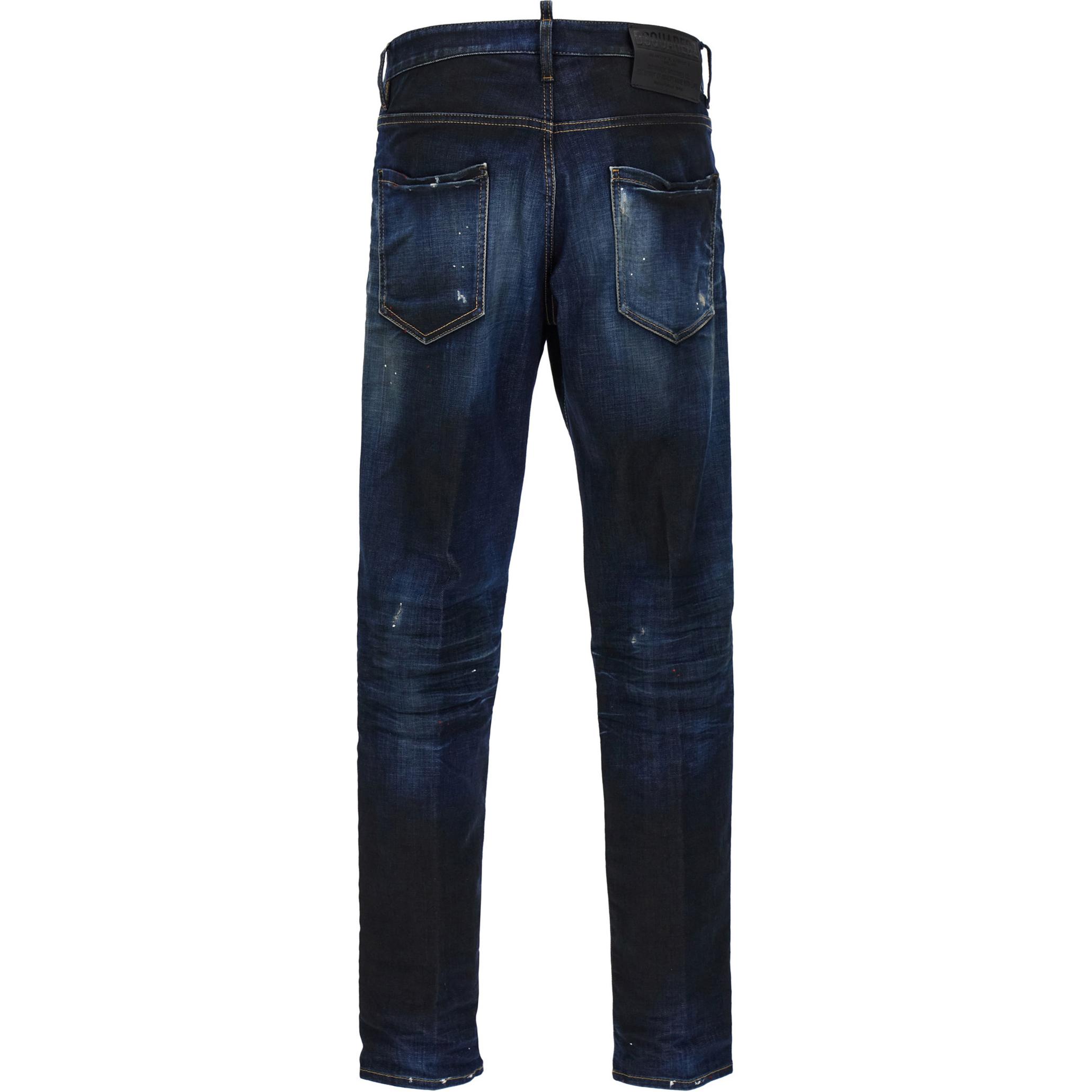 DSQUARED2 Washed Distressed Zipper Jeans Men’s Deep Blue S71LB1471S30342-470 圖 3