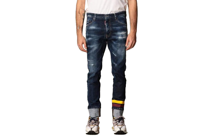DSQUARED2 Washed Straight Fit Distressed Zipper Jeans Men Blue S74LB0843S30342470 圖 2