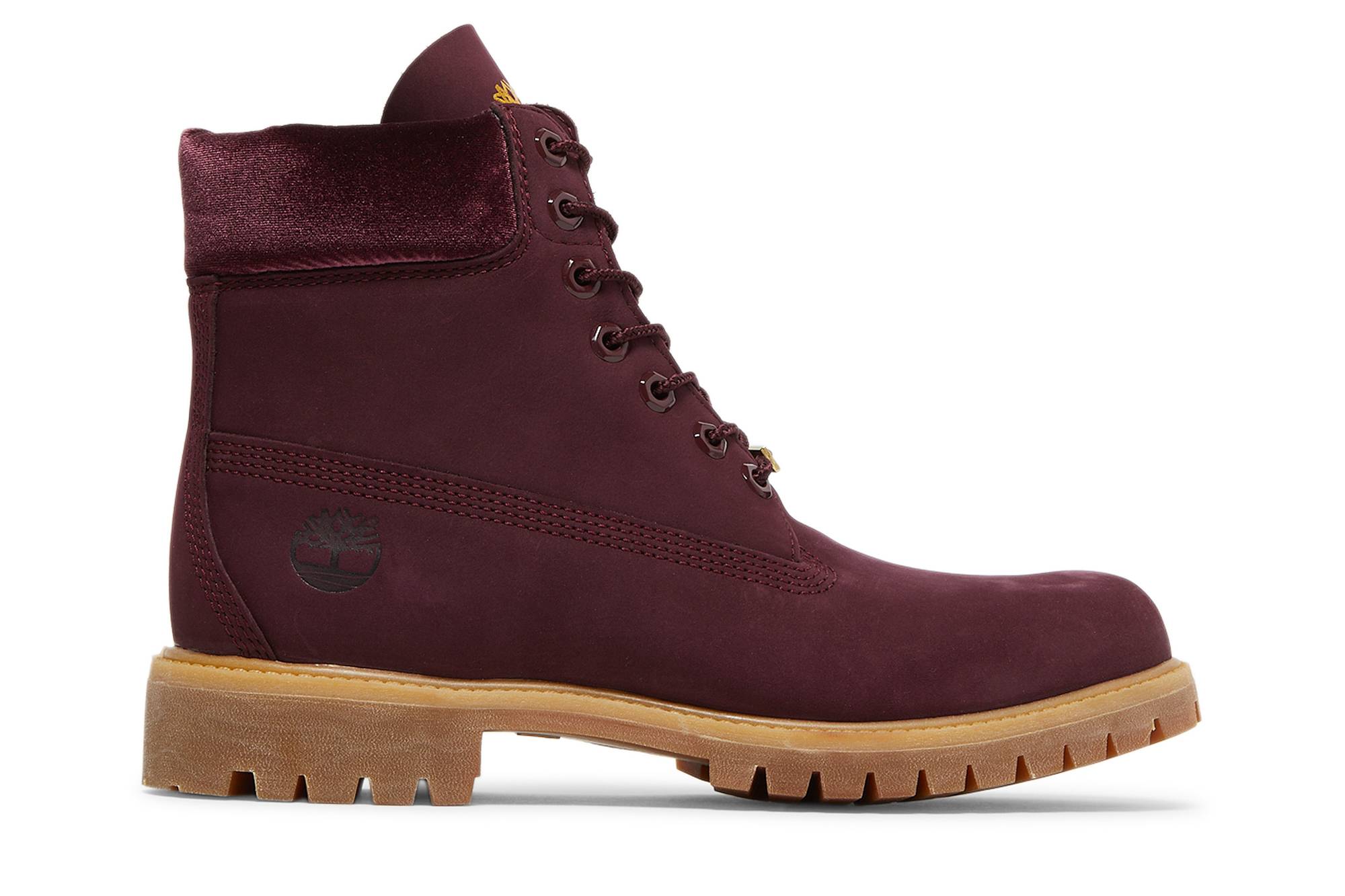 Waterproof Boots Purple Velvet Timberlands Burgundy Velvet