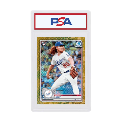 Dustin May 2020 Bowman Chrome X Rookie Gold X-Fractor /3 #96