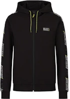 EA7 Emporio Armani SS23 Black Hoodie with Logo Taping for Men 3RPM09-PJ05Z-1200 EA7 Emporio Armani SS23 Black Hoodie with Logo Taping for Men 3RPM09-PJ05Z-1200